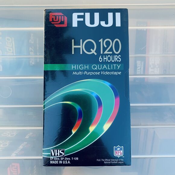 FUJI®️Film VHS Blank Video Tape 6 hours HQ 120 High Quality New Sealed 3-PACK - Picture 5 of 5